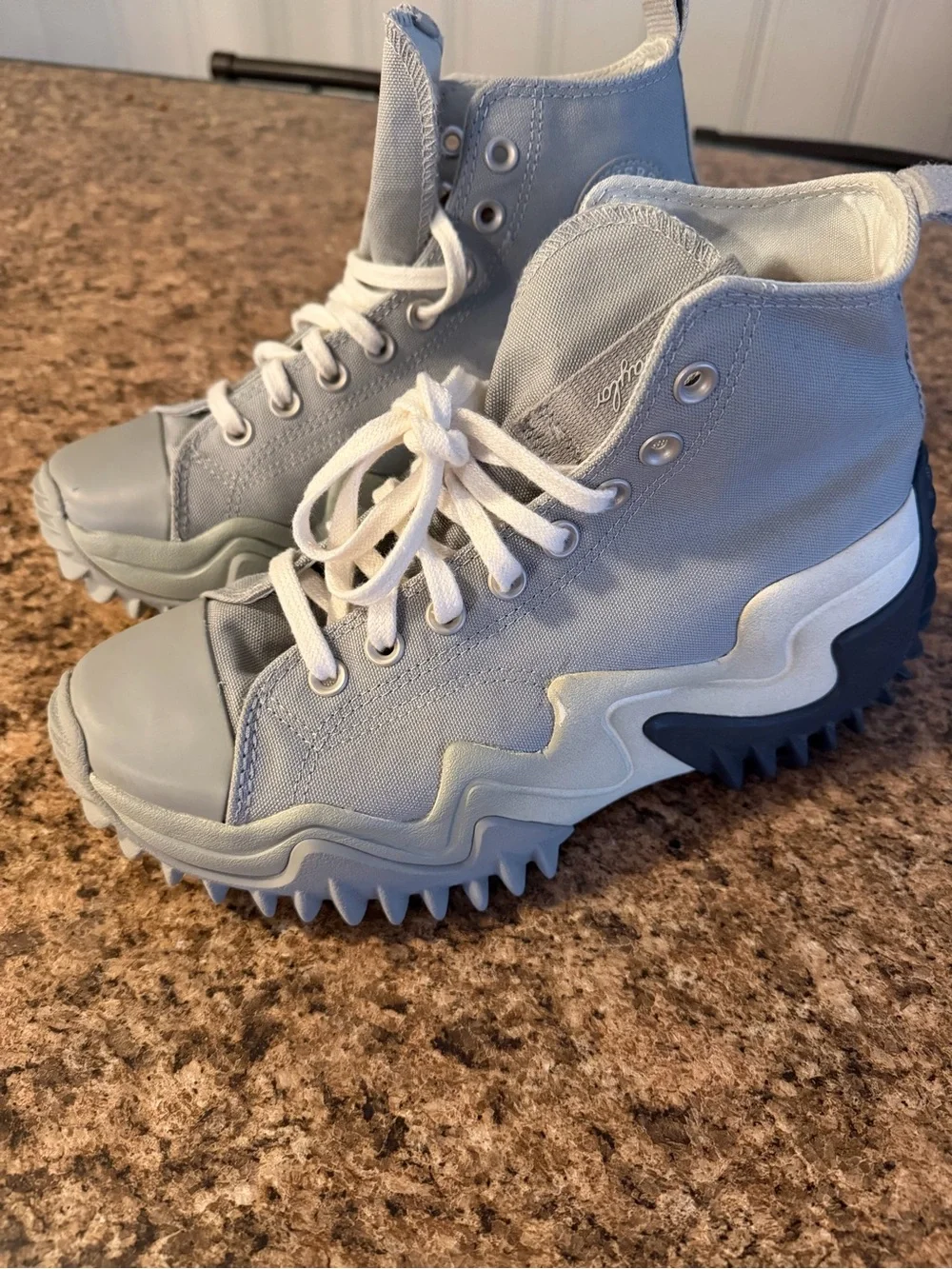 CONVERSE RUN STAR MOTION CX PLATFORM Womens  High-Top Gray Sneakers(9.5) - Picture 4 of 10